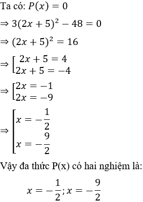 Trắc nghiệm Nghiệm của đa thức một biến