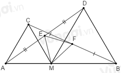 Trắc nghiệm Tam giác cân