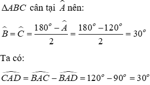 Trắc nghiệm Tam giác cân