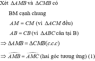 Trắc nghiệm Tam giác cân