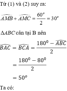 Trắc nghiệm Tam giác cân