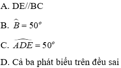 Trắc nghiệm Tam giác cân