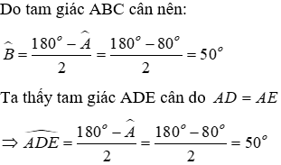 Trắc nghiệm Tam giác cân