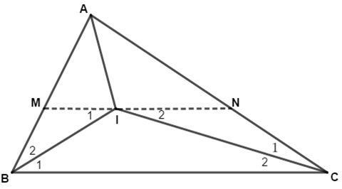Trắc nghiệm Tính chất ba đường phân giác của tam giác - Bài tập Toán lớp 7 chọn lọc có đáp án, lời giải chi tiết