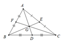 Trắc nghiệm Tính chất ba đường trung tuyến của tam giác - Bài tập Toán lớp 7 chọn lọc có đáp án, lời giải chi tiết