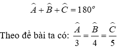 Trắc nghiệm Tổng ba góc của một tam giác