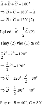 Trắc nghiệm Tổng ba góc của một tam giác