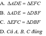 Trắc nghiệm Trường hợp bằng nhau thứ ba của tam giác: góc - cạnh - góc (g.c.g)