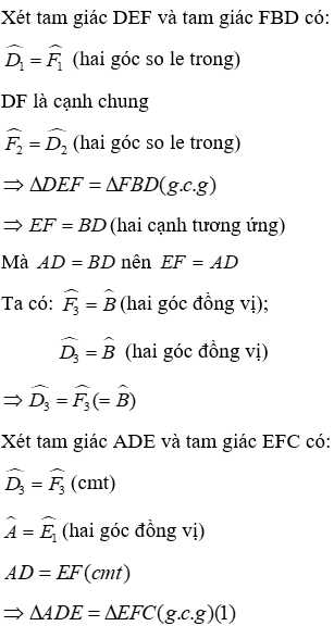 Trắc nghiệm Trường hợp bằng nhau thứ ba của tam giác: góc - cạnh - góc (g.c.g)