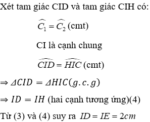 Trắc nghiệm Trường hợp bằng nhau thứ ba của tam giác: góc - cạnh - góc (g.c.g)