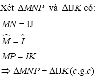 Trắc nghiệm Trường hợp bằng nhau thứ hai của tam giác: cạnh - góc - cạnh (c.g.c)