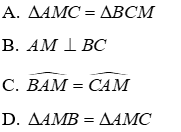 Trắc nghiệm Trường hợp bằng nhau thứ nhất của tam giác: cạnh - cạnh - cạnh (c.c.c)