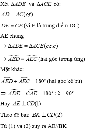 Trắc nghiệm Trường hợp bằng nhau thứ nhất của tam giác: cạnh - cạnh - cạnh (c.c.c)