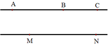 Vận dụng tiên đề Euclid về hai đường thẳng song song và chứng minh ba điểm thẳng hàng (cách giải + bài tập)