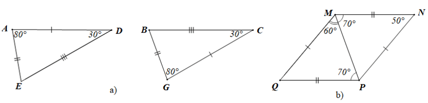Xác định các cạnh, các góc bằng nhau dựa vào hai tam giác bằng nhau (cách giải + bài tập)
