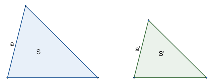 Cách tính diện tích tam giác bằng tỉ lệ diện tích hai tam giác đồng dạng