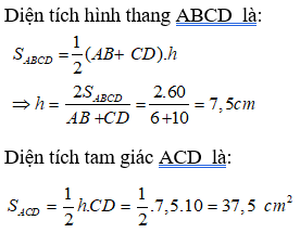 Bài tập Diện tích hình thang | Lý thuyết và Bài tập Toán 8 có đáp án