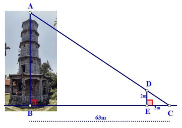 Các Bài toán thực tế về vận dụng các tam giác vuông đồng dạng lớp 8 (cách giải + bài tập)