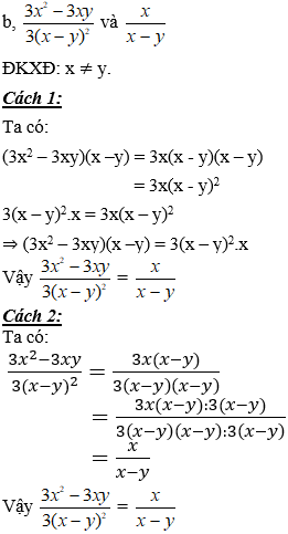 Cách chứng minh hai phân thức bằng nhau cực hay, có đáp án
