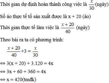 Cách giải bài toán bằng cách lập phương trình cực hay: Bài toán năng suất