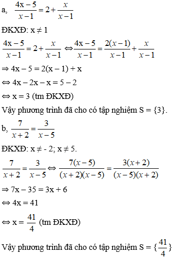 Cách giải phương trình chứa ẩn ở mẫu cực hay, có đáp án