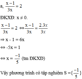 Cách giải phương trình chứa ẩn ở mẫu cực hay, có đáp án