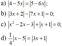 Cách giải phương trình chứa dấu giá trị tuyệt đối |A(x)| = |B(x)|