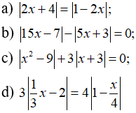 Cách giải phương trình chứa dấu giá trị tuyệt đối |A(x)| = |B(x)|