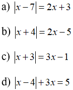 Cách giải phương trình chứa dấu giá trị tuyệt đối |A(x)| = B(x)