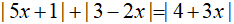 Cách giải phương trình chứa dấu giá trị tuyệt đối |A(x)| + |B(x)| = |A(x) + B(x)|