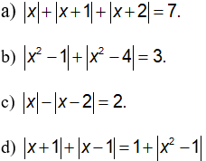 Cách giải phương trình chứa dấu giá trị tuyệt đối |A(x)| + |B(x)| = |A(x) + B(x)|