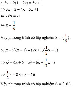 Cách giải phương trình đưa được về dạng ax + b = 0 cực hay, có đáp án