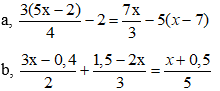 Cách giải phương trình đưa được về dạng ax + b = 0 cực hay, có đáp án