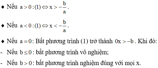 Cách giải và biện luận bất phương trình hay, chi tiết