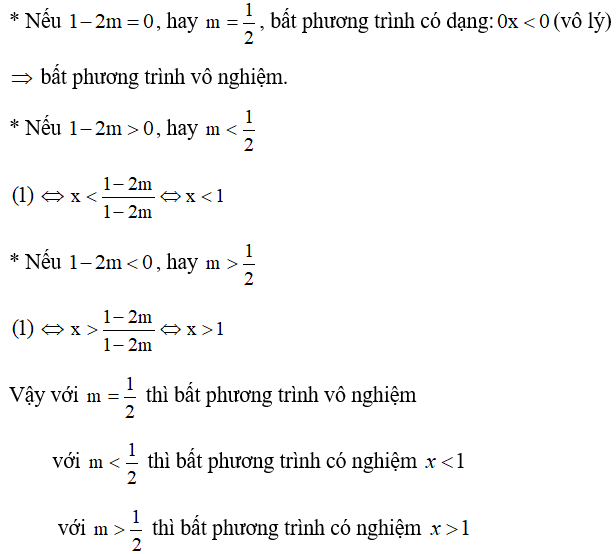 Cách giải và biện luận bất phương trình hay, chi tiết