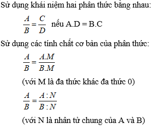 Cách tìm đa thức A để hai phân thức bằng nhau cực hay, có đáp án