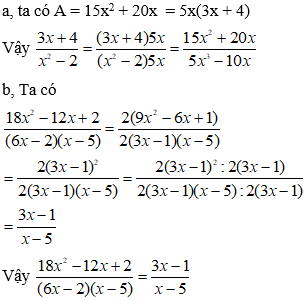 Cách tìm đa thức A để hai phân thức bằng nhau cực hay, có đáp án