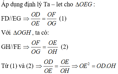 Chứng minh các hệ thức bằng định lí Ta-lét trong tam giác