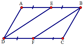Chứng minh hai đoạn thẳng bằng nhau trong hình bình hành
