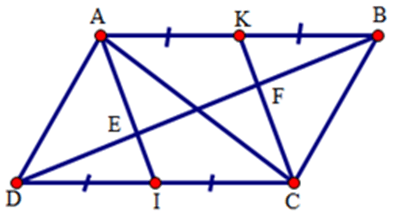 Chứng minh hai đoạn thẳng bằng nhau trong hình bình hành