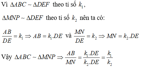 Chứng minh hai tam giác đồng dạng – trường hợp đồng dạng thứ nhất (C-C-C)