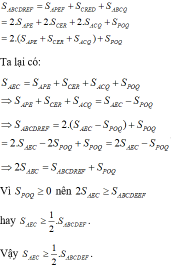 Dạng bài tập chứng minh bất đẳng thức diện tích