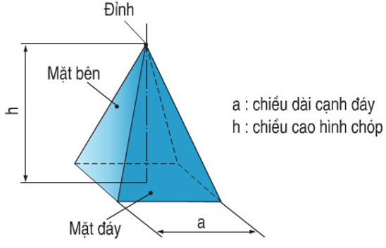 Lý thuyết Hình chóp đều và hình chóp cụt đều | Lý thuyết và Bài tập Toán 8 có đáp án