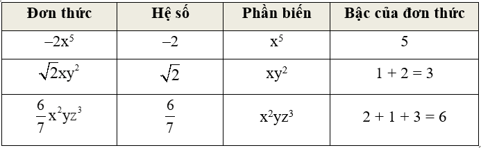 Đơn thức, đơn thức thu gọn là gì ? Bậc của đơn thức lớp 8 (cách giải + bài tập)