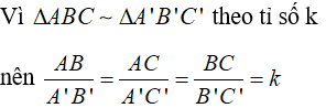 Tìm tỉ số đồng dạng của hai tam giác hay, chi tiết