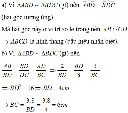 Tìm tỉ số đồng dạng của hai tam giác hay, chi tiết