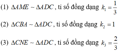 Tìm tỉ số đồng dạng của hai tam giác hay, chi tiết