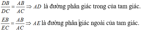 Tính độ dài đoạn thẳng bằng tính chất đường phân giác