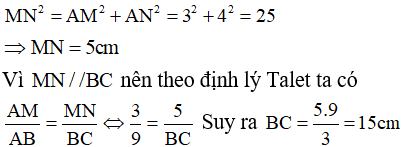 Tính độ dài đoạn thẳng sử dụng định lí Ta-lét trong tam giác