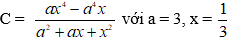 Tính giá trị của phân thức tại một giá trị của biến cực hay